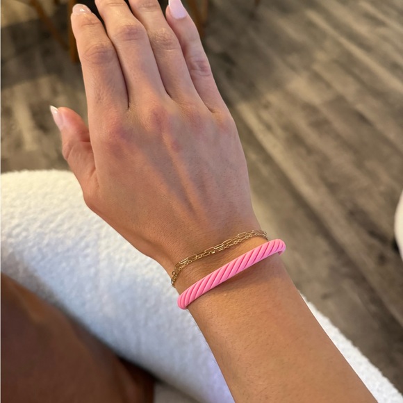 David Yurman Pink Rubber Bracelet Size S